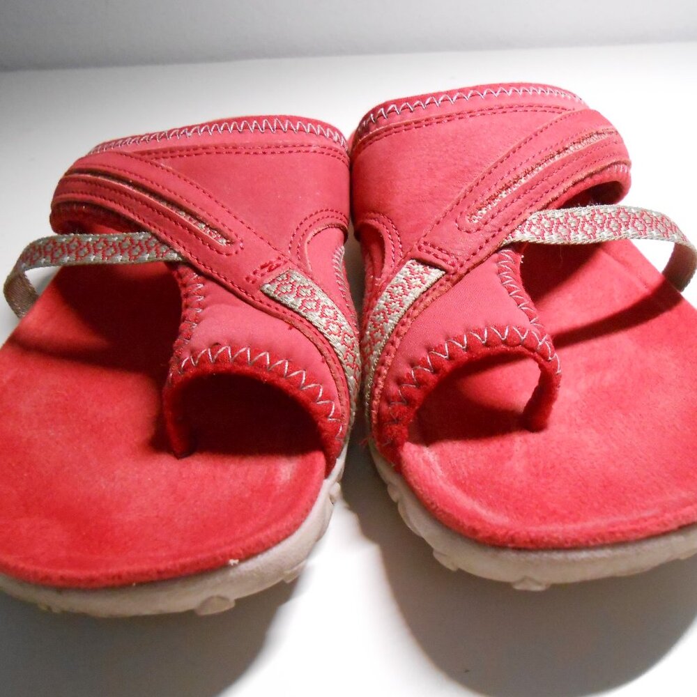 Merrell RED Chili Terran Post Suede Leather Sandal Women’s 7